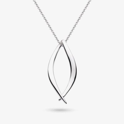 Sterling Silver Entwine Twine Twist Link Necklace