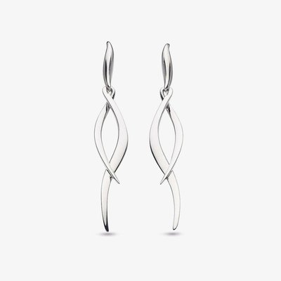 Sterling Silver Entwine Twine Twist Drop Earrings