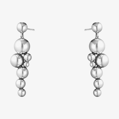 Georg Jensen Moonlight Grapes Dropper Sterling Silver Earrings 10019037