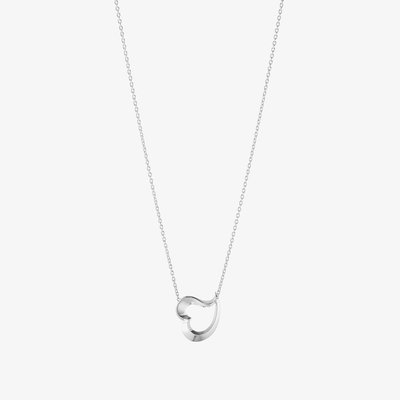 Hearts of Georg Jensen Sterling Silver Love Leaf Heart Necklace