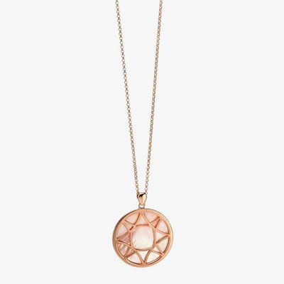 Fiorelli Ladies Rose Gold Plated Pink Mother of Pearl Pendant