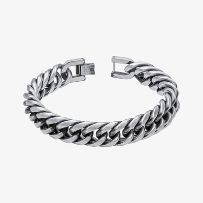 Oxidised Heavy Weight Foxtail Chain Bracelet