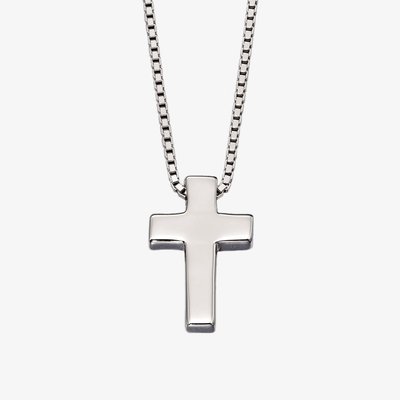 Boys Thom Silver Cross Pendant Necklace