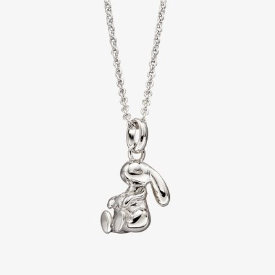Girls Cosmo Silver Rabbit Pendant Necklace
