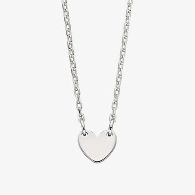 Girls Lexi Silver Heart Pendant Necklace