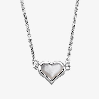 Girls Talitha Mother Of Pearl Heart Pendant Necklace
