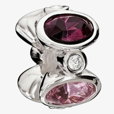 Chamilia Majestic Sterling Silver Purple Crystal Oval Bead