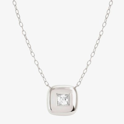 Domina Sterling Silver Square Necklace