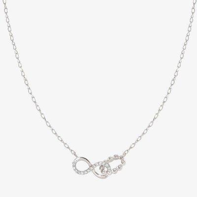 Lovecloud Sterling Silver Interlocking Infinity Necklace