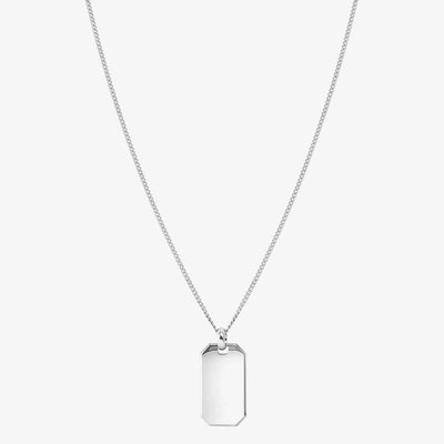 Sempre Con Me Engravable Rectangle Necklace