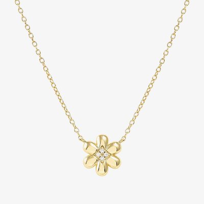 Petit Sparkle Gold Flower Necklace
