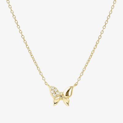 Petit Sparkle Gold Butterfly Necklace