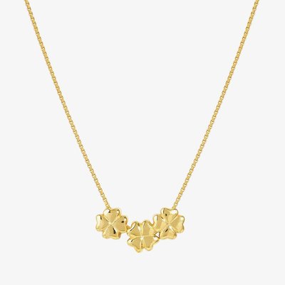 Nomination Armonica Gold Plated Three Four-Leaf Clover Necklace 241305/003
