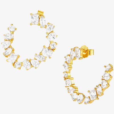 Colour Wave Gold Plated Hoop Earrings