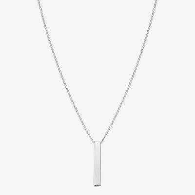 Sempre Con Me Engravable Vertical Bar Necklace