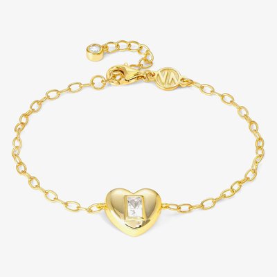 Domina Gold Tone Plated Heart Bracelet