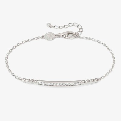 Lovecloud Sterling Silver Stone Set Bar Bracelet