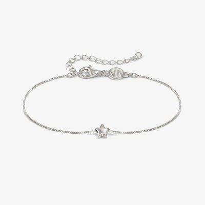 Armonica White Rhodium Cubic Zirconia Star Pendant Bracelet