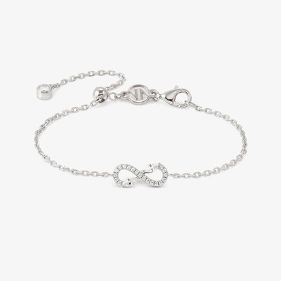 Shine Me Up Silver Cubic Zirconia Infinity Bracelet