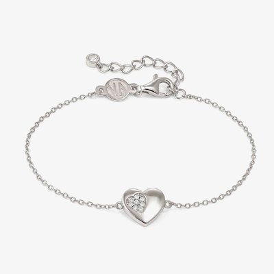 Petit Sparkle Silver Heart Bracelet