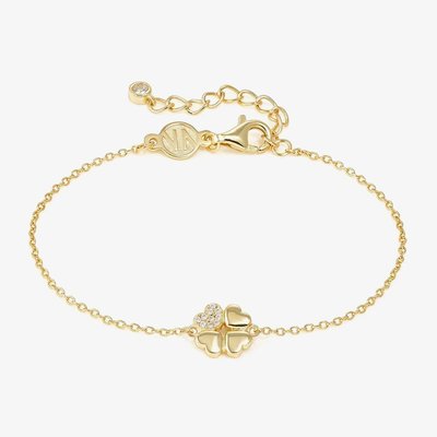Petit Sparkle Gold Clover Bracelet