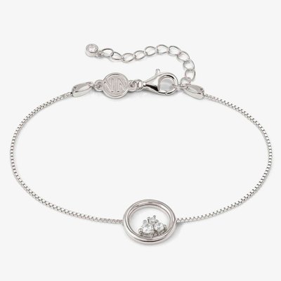 Dream Beats Silver Cubic Zirconia Circle Bracelet