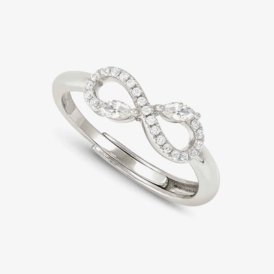 Shine Me Up Multi Cut Cubic Zirconia Infinity Ring