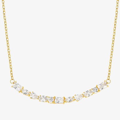 Colour Wave Gold Plated Multi-Cut Cubic Zirconia Necklace