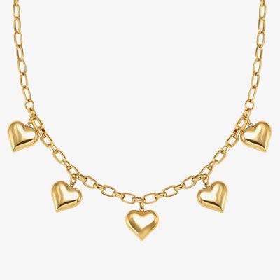 Nomination Wear & Style Yellow Gold Tone Plated Multi Heart Necklace 134510/006