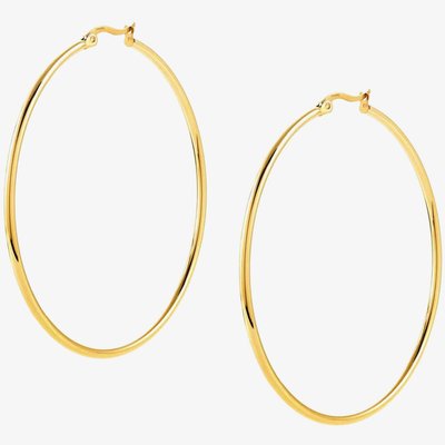 Silhouette Yellow Gold Tone Hoop Earrings