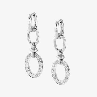 Affinity Silver-Tone & Cubic Zirconia Drop Earrings