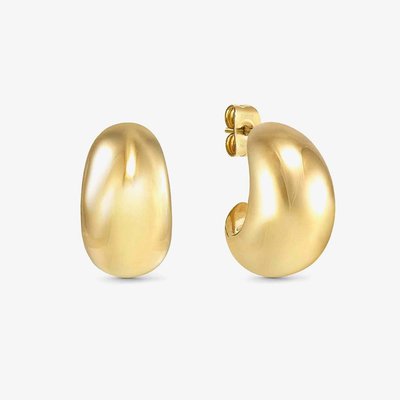 Ecclettica Gold Small Dome Hoop Earrings