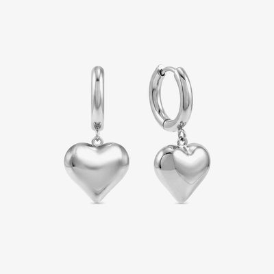 Nomination Wear & Style Stainless Steel Heart Dangle Hoop Earrings 134514/004