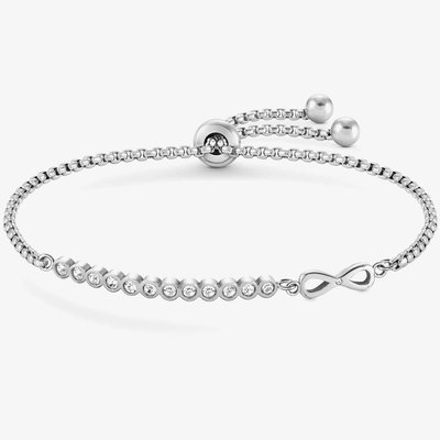 Milleluci Cubic Zirconia Infinity Toggle Bracelet