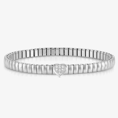 XTE Life Stainless Steel Cubic Zirconia Heart Bracelet