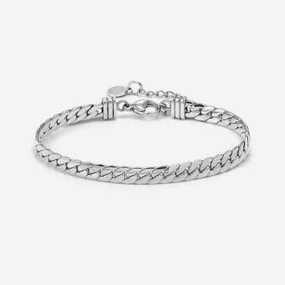 Ecclettica Silver 20cm Curb Chain Bracelet