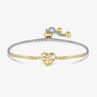 Milleluci Silver & Gold Tree Of Life Toggle Bracelet