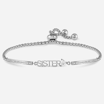 Milleluci Silver Tone Sister Bracelet