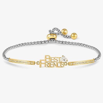 Milleluci Silver & Gold Tone Best Friends Bracelet
