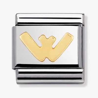 CLASSIC Gold Letters W Charm