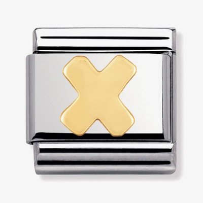 CLASSIC Gold Letters X Charm