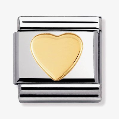 CLASSIC Gold Love Collection Flat Heart Charm