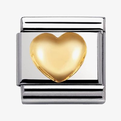 CLASSIC Gold Love Raised Heart Charm