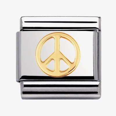 CLASSIC Gold Love Peace Charm