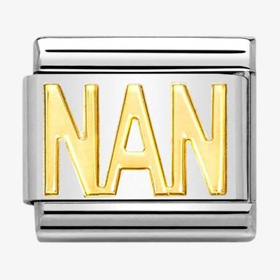 CLASSIC Gold Writings Nan Charm