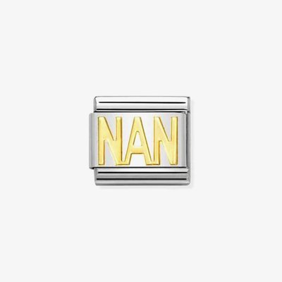 CLASSIC Gold Writings Nan Charm