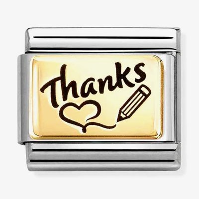 Nomination Classic PLATES Thanks Charm 030166/76