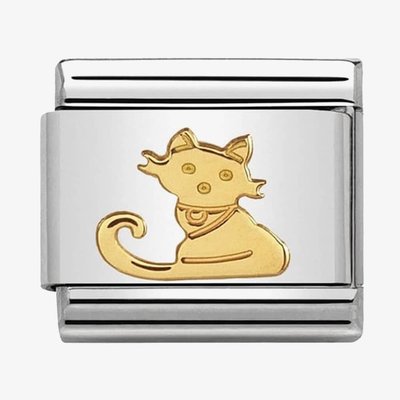 CLASSIC Gold Animals Of Earth Seated Cat Charm