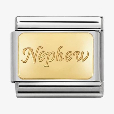 CLASSIC Gold Engraved Signs Nephew Charm
