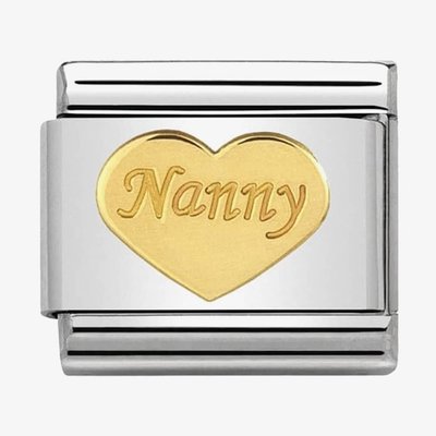 CLASSIC Gold Symbols Nanny Heart Charm